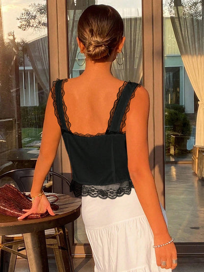 DAZY Women Back To School Cropped Camisole Tank Tops,Beach Outfits Going Out Tops Preppy Tops