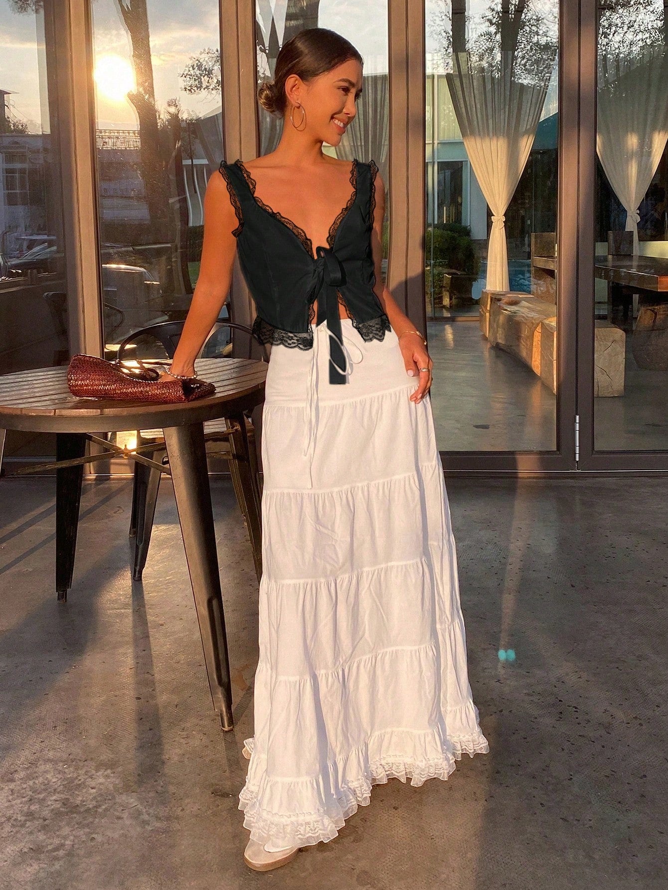 DAZY Women Back To School Cropped Camisole Tank Tops,Beach Outfits Going Out Tops Preppy Tops