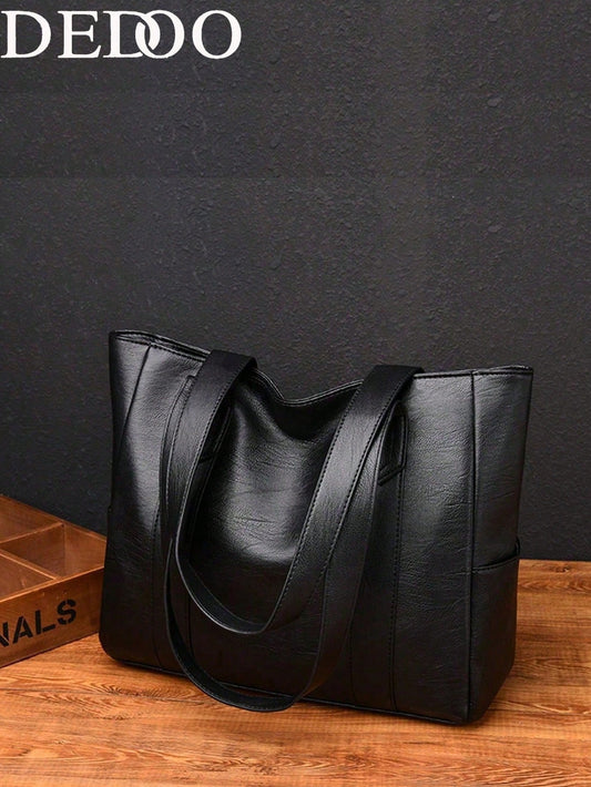Dedoo Minimalist Handbag, Suitable For Teenage Girls, Women, College Students, Young Professionals And Office Workers. Perfect For Office, Work, Business And Commuting. Best Women's Work Bag, PU Leath