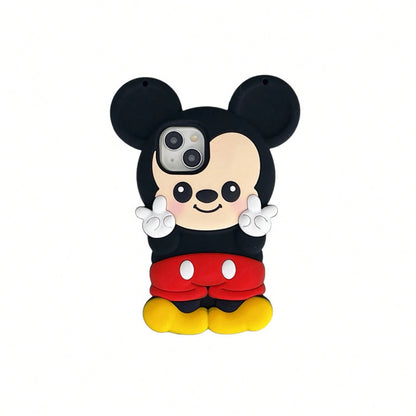 Disney Cartoon 3D Mickey Mouse 14/13 Compatible With Apple 15PROMAX Phone Case, Anti-Drop Protective Cover.Holiday AccessoriesAdd A Festive Touch Stitch Fundas S25 Ultra Case Waterproof Anti-Fall Scra