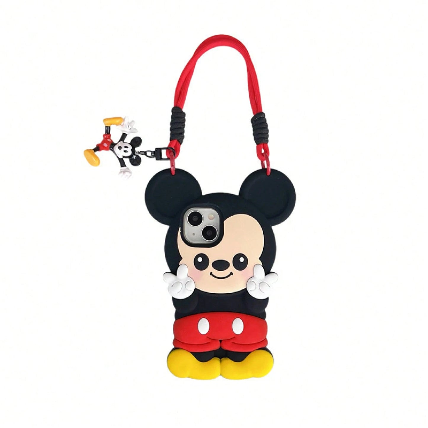 Disney Cartoon 3D Mickey Mouse 14/13 Compatible With Apple 15PROMAX Phone Case, Anti-Drop Protective Cover.Holiday AccessoriesAdd A Festive Touch Stitch Fundas S25 Ultra Case Waterproof Anti-Fall Scra