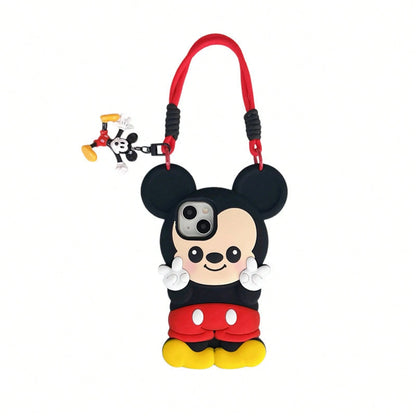 Disney Cartoon 3D Mickey Mouse 14/13 Compatible With Apple 15PROMAX Phone Case, Anti-Drop Protective Cover.Holiday AccessoriesAdd A Festive Touch Stitch Fundas S25 Ultra Case Waterproof Anti-Fall Scra