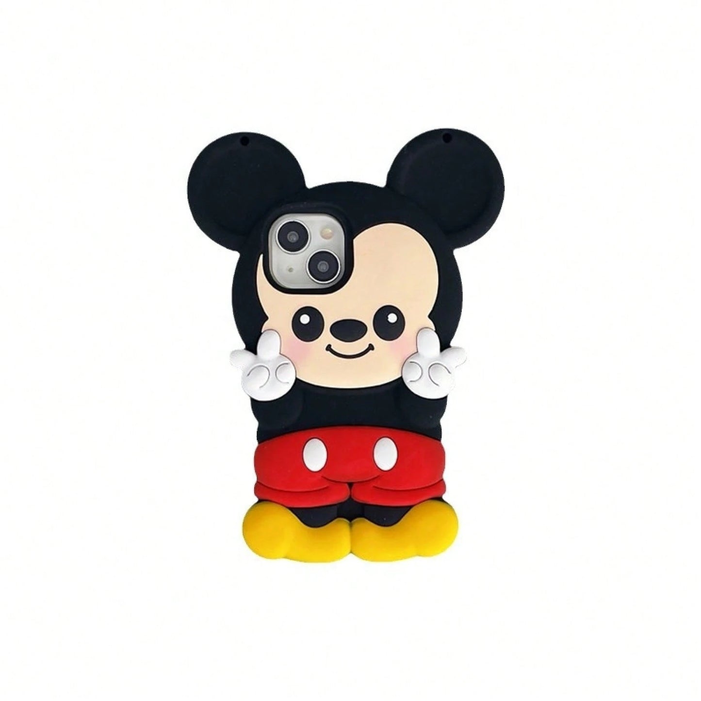 Disney Cartoon 3D Mickey Mouse 14/13 Compatible With Apple 15PROMAX Phone Case, Anti-Drop Protective Cover.Holiday AccessoriesAdd A Festive Touch Stitch Fundas S25 Ultra Case Waterproof Anti-Fall Scra