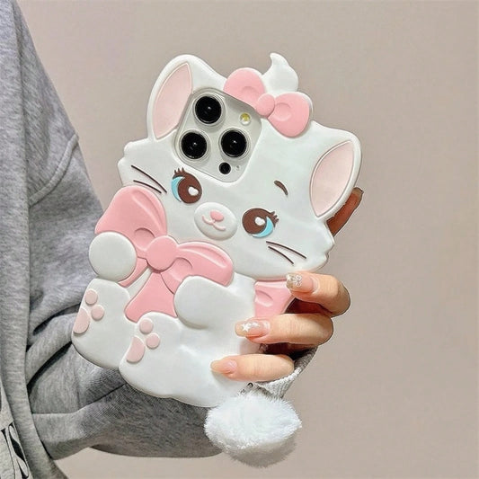 Disney Cartoon Bowknot Marie Cat 14/13 Suitable For 11 Apple 17/16/15 PRO MAX Phone Case 12.Holiday Accessoriescustom Phone Case Phone Case Holiday Special Offer Suitable For Gifting To Lovers Stitch