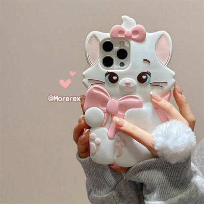 Disney Cartoon Bowknot Marie Cat 14/13 Suitable For 11 Apple 17/16/15 PRO MAX Phone Case 12.Holiday Accessoriescustom Phone Case Phone Case Holiday Special Offer Suitable For Gifting To Lovers Stitch