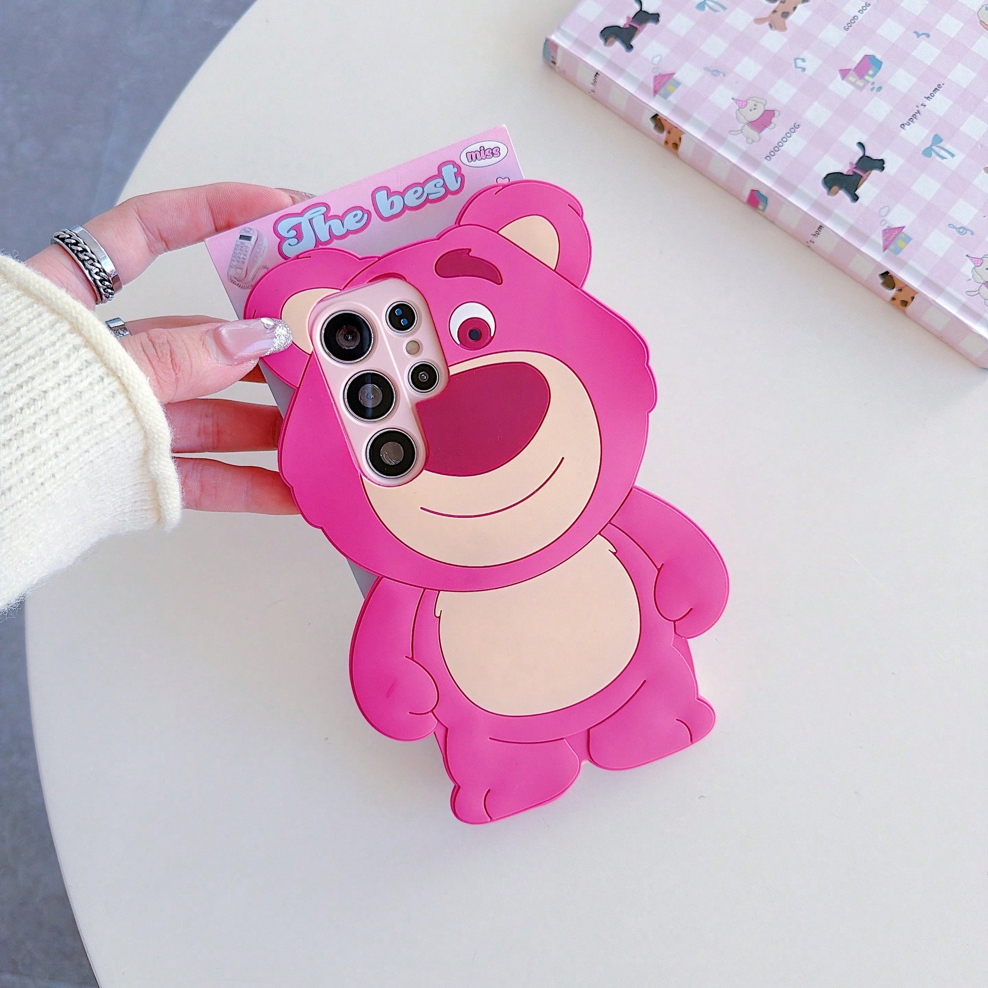 Disney Silicone Rose Red Strawberry Bear Case Suitable For Apple 17Promax, 16Pro, 15plus, 14, 13, 12, 11,,,, And Other Domesti4th Of July Magnetic Phone Case Waterproof Anti-Fall Scratch Resistant V