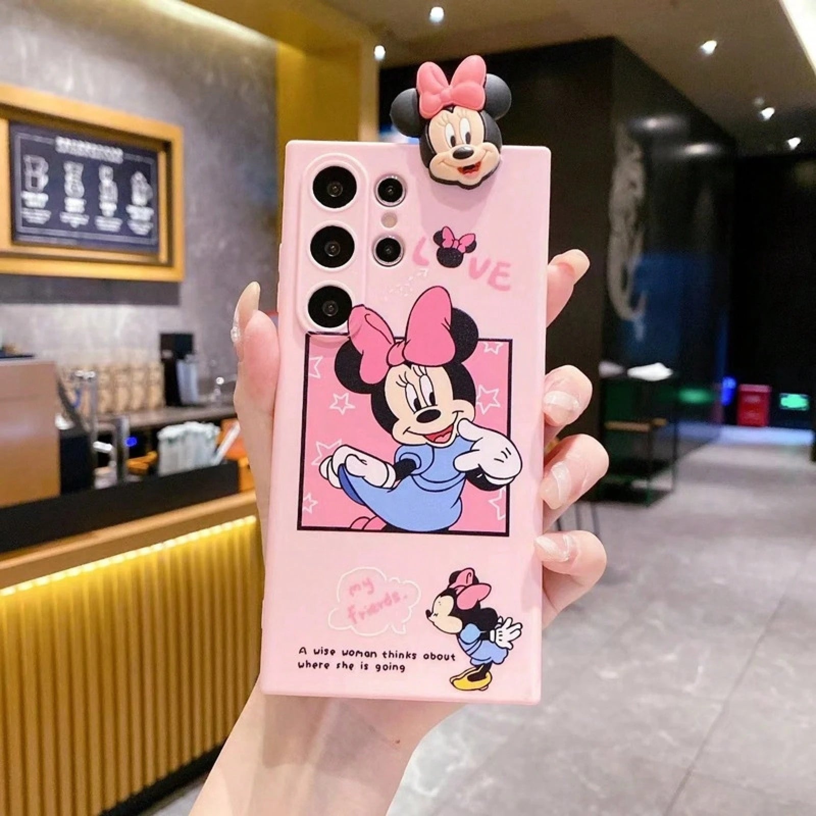 Disney Suitable For S23ultra Phone Case NOTE20 Minnie Mickey A52S Mirror Stand A36 Lanyard.Holiday Accessoriescoach Phone Case Fundas Summer Case 16 Case Green Phone Case Squishy Phone Case Valentine'