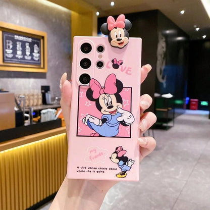 Disney Suitable For S23ultra Phone Case NOTE20 Minnie Mickey A52S Mirror Stand A36 Lanyard.Holiday Accessoriescoach Phone Case Fundas Summer Case 16 Case Green Phone Case Squishy Phone Case Valentine'