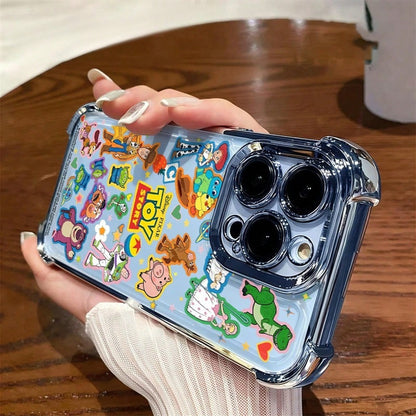 Disney Toy Story For Phone 17ProMax/Air/16Plus/15 Tpu Europe And America Cartoon Fourcorner Antifall Phone Case 14/13/12/11/GalaxyS25Ultra/GalaxyS24/GalaxyS23/GalaxyS22 Fourcorner Antifall 5 XS Pro Pl