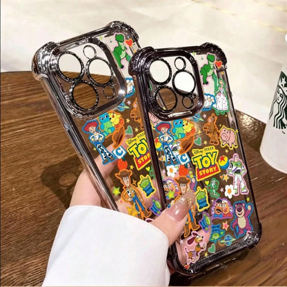 Disney Toy Story For Phone 17ProMax/Air/16Plus/15 Tpu Europe And America Cartoon Fourcorner Antifall Phone Case 14/13/12/11/GalaxyS25Ultra/GalaxyS24/GalaxyS23/GalaxyS22 Fourcorner Antifall 5 XS Pro Pl