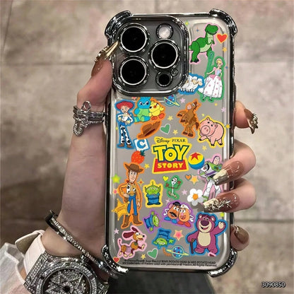 Disney Toy Story For Phone 17ProMax/Air/16Plus/15 Tpu Europe And America Cartoon Fourcorner Antifall Phone Case 14/13/12/11/GalaxyS25Ultra/GalaxyS24/GalaxyS23/GalaxyS22 Fourcorner Antifall 5 XS Pro Pl