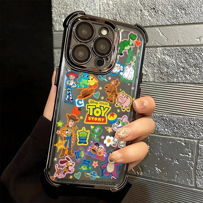 Disney Toy Story For Phone 17ProMax/Air/16Plus/15 Tpu Europe And America Cartoon Fourcorner Antifall Phone Case 14/13/12/11/GalaxyS25Ultra/GalaxyS24/GalaxyS23/GalaxyS22 Fourcorner Antifall 5 XS Pro Pl