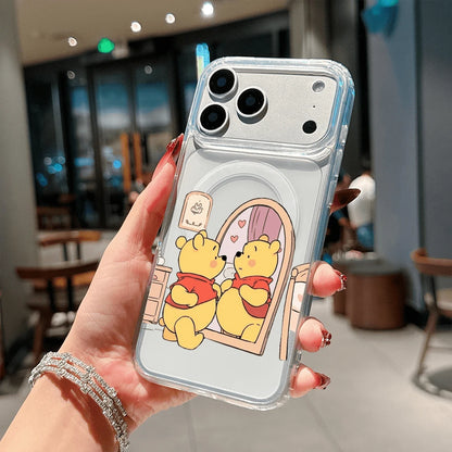 Disney.What Adorable Patterned Phone Case Featuring Winnie The Pooh Looking In The Mirror Design. Compatible With IPhone 17, 16, 15, 14, 13, 12, And 11 Pro Models. Made From TPU For Shockproof Protect