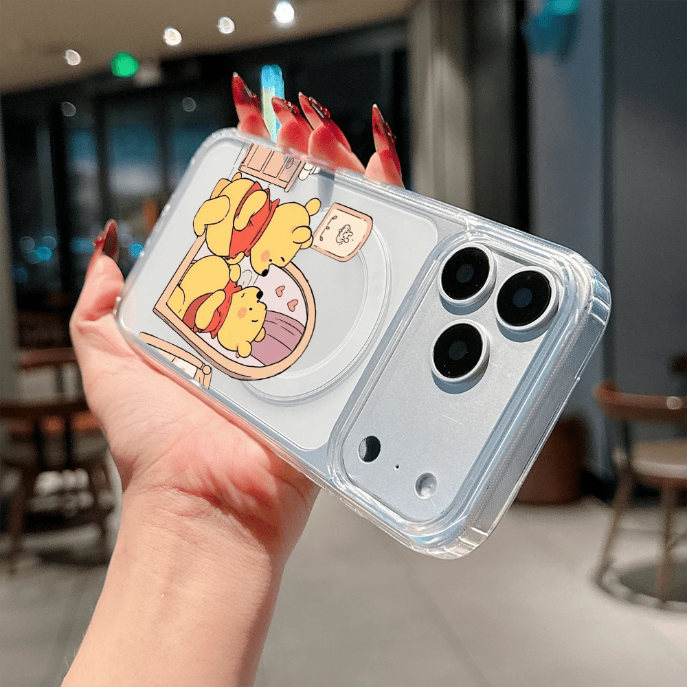 Disney.What Adorable Patterned Phone Case Featuring Winnie The Pooh Looking In The Mirror Design. Compatible With IPhone 17, 16, 15, 14, 13, 12, And 11 Pro Models. Made From TPU For Shockproof Protect