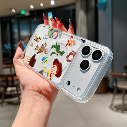 Disney What Toy Story Patterned Phone Case Featuring Beloved Characters Like Woody, Buzz, And Rex. Compatible With IPhone 17, 16, 15, 14, 13, 12, And 11 Pro Models. Made Of Durable TPU With Shockproof