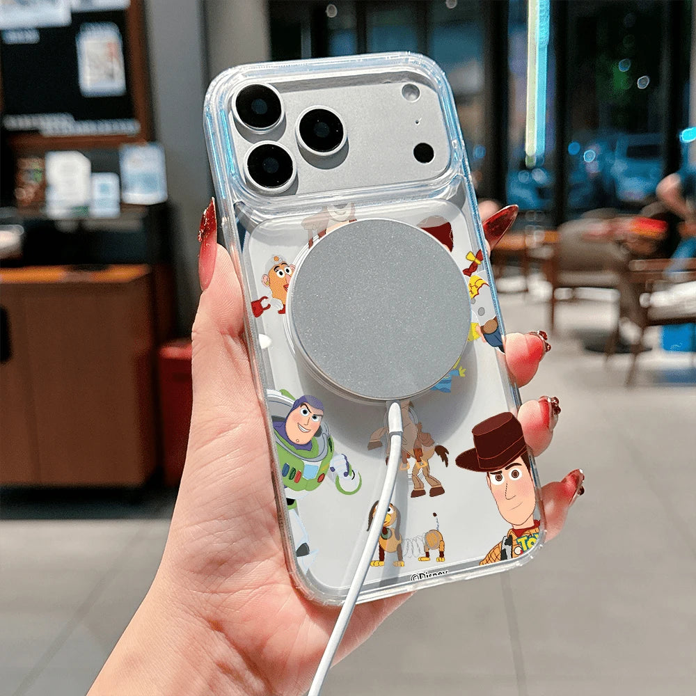 Disney What Toy Story Patterned Phone Case Featuring Beloved Characters Like Woody, Buzz, And Rex. Compatible With IPhone 17, 16, 15, 14, 13, 12, And 11 Pro Models. Made Of Durable TPU With Shockproof