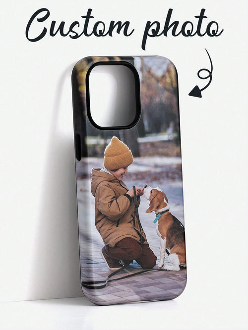 DIY Customized Photo Phone Case Cute Women's TPU Soft Transparent Protective Cover Compatible With 14/15 Pro Max, Friends Family Pets Scenery Beach Swimming Floral Pattern, Personalized Gift, Aestheti