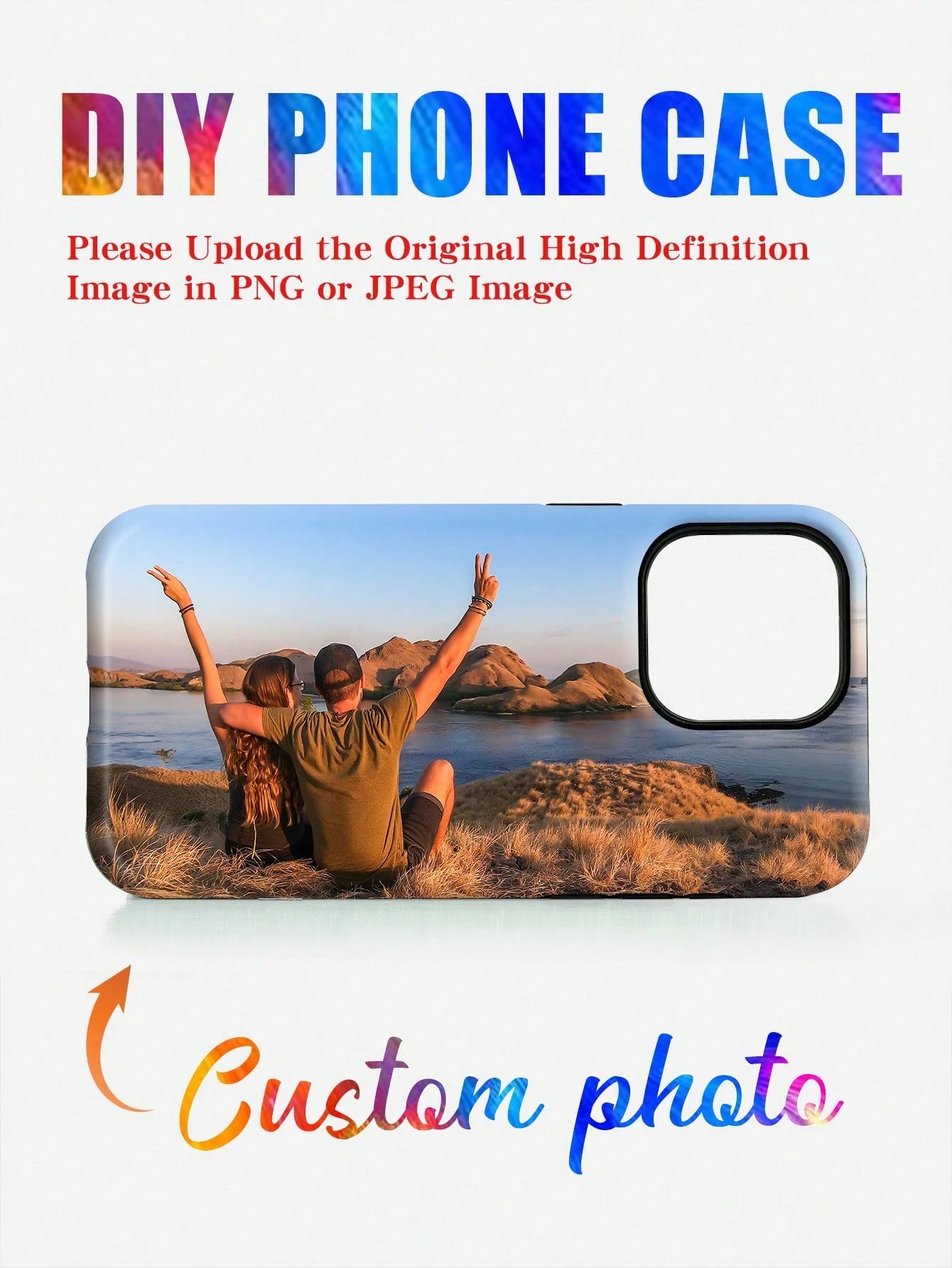 DIY Customized Photo Phone Case Cute Women's TPU Soft Transparent Protective Cover Compatible With 14/15 Pro Max, Friends Family Pets Scenery Beach Swimming Floral Pattern, Personalized Gift, Aestheti