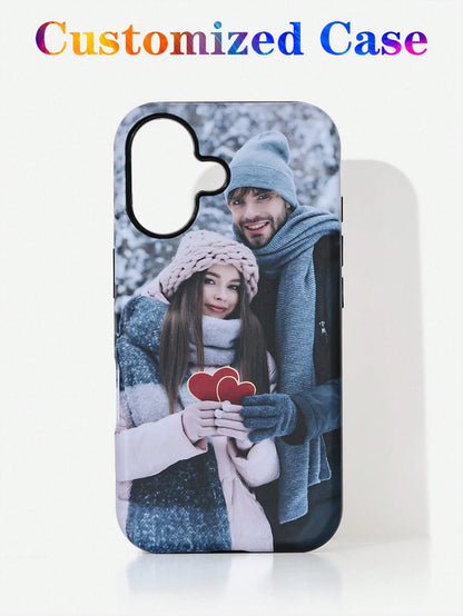 DIY Customized Photo Phone Case Cute Women's TPU Soft Transparent Protective Cover Compatible With 14/15 Pro Max, Friends Family Pets Scenery Beach Swimming Floral Pattern, Personalized Gift, Aestheti