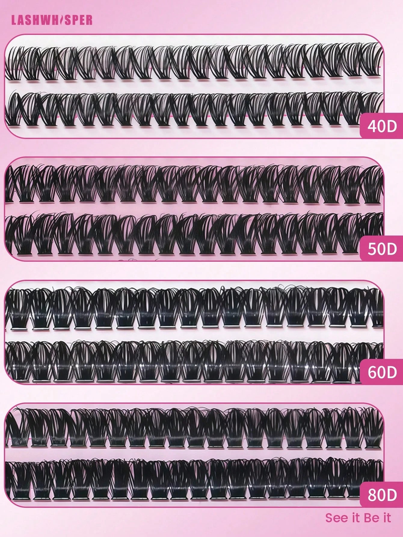DIY Lash Clusters Kit W/ Tweezer & Spoolie| Mixed 40D-80D Wispy Lashes| Soft Lightweight Extensions| Easy Beginner Friendly Application| Reusable At-Home Beauty Set