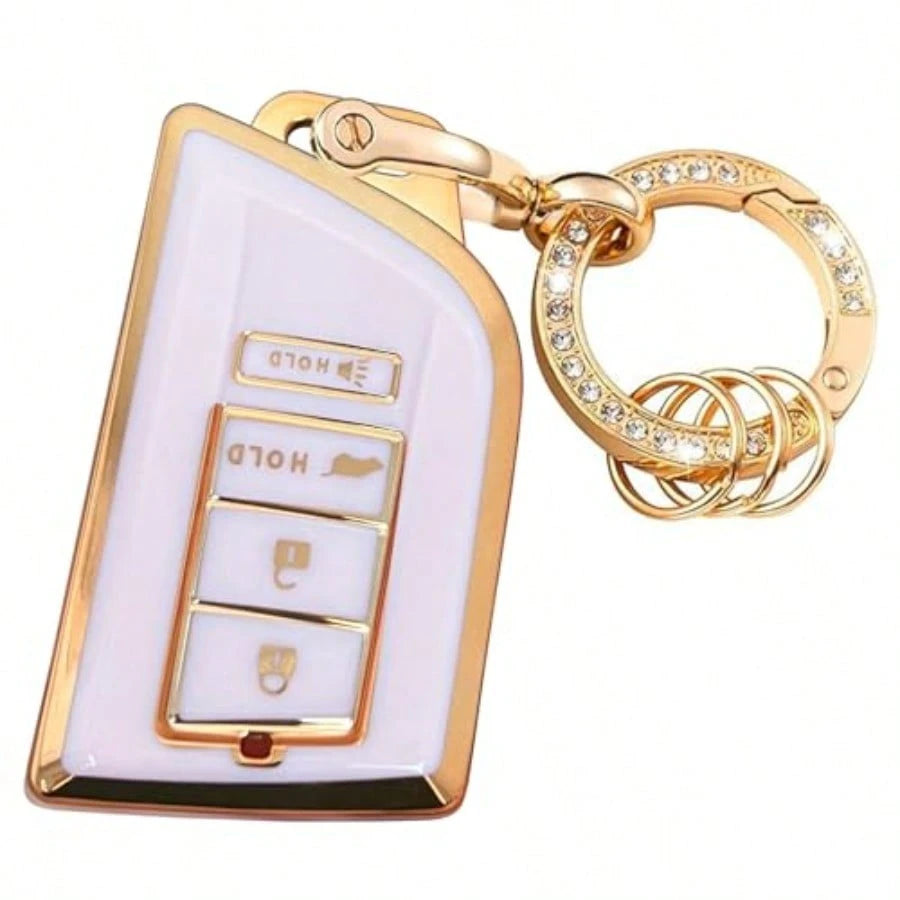 DKeyl Entry Systems For Acura Key Fob Cover Fits For 2022 2023 2024 2025 Acura RDX MDX Remote Smart Key Pink-Gold