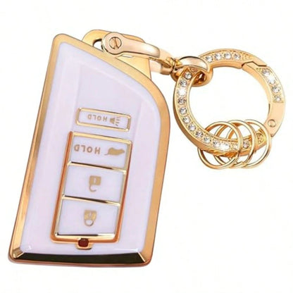 DKeyl Entry Systems For Acura Key Fob Cover Fits For 2022 2023 2024 2025 Acura RDX MDX Remote Smart Key Pink-Gold