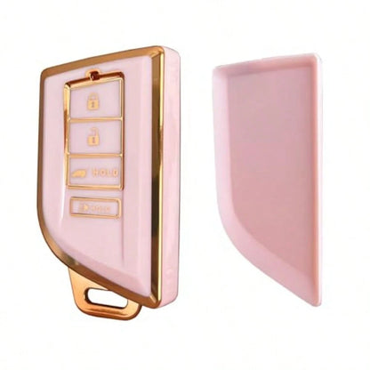DKeyl Entry Systems For Acura Key Fob Cover Fits For 2022 2023 2024 2025 Acura RDX MDX Remote Smart Key Pink-Gold