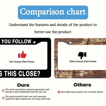 Do You Follow Jesus This Close? Matte Black Stainless Steel License Plate Frame Christian, Jesus/God Auto Car Frame, Heavy Duty License Plate Cover Holder, 2 Holes With Screws 1PC