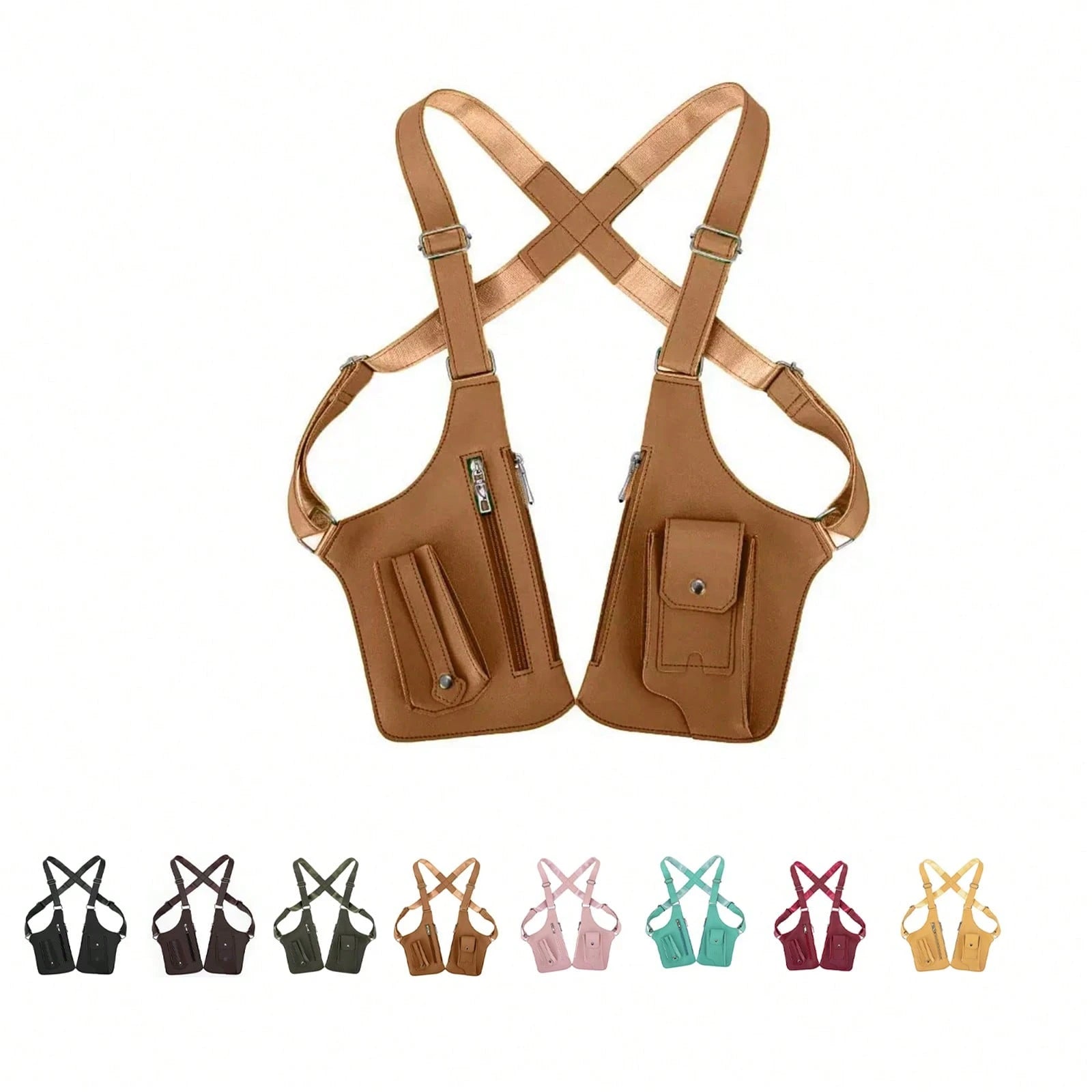 Double Shoulder Armpit Bag, Concealed Pack Backpack, Underarm Shoulder Bag For Men, 2026 New Leather Bag Men, Men's Outdoor Vest Bag For Travel/Outdoors