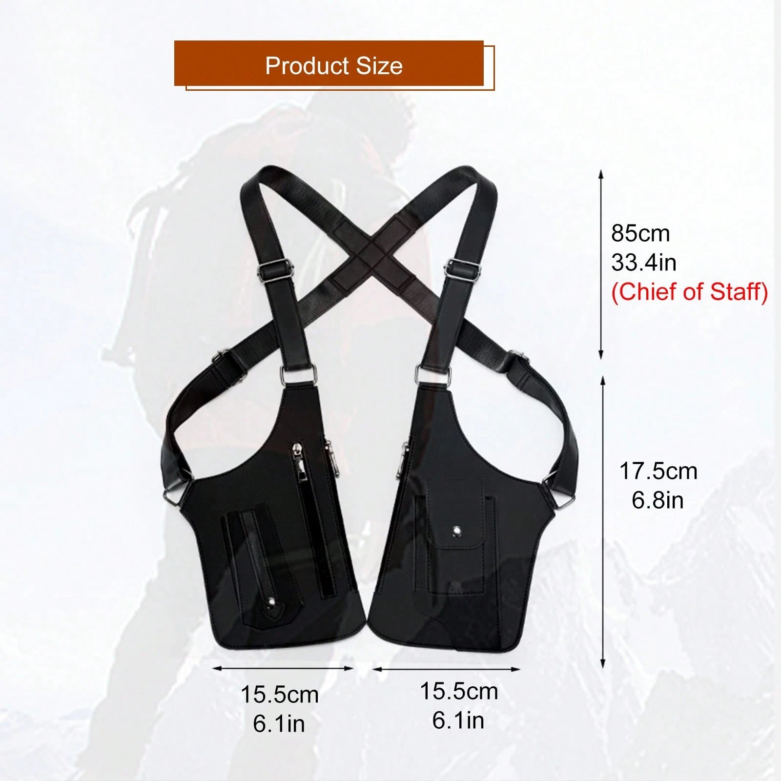 Double Shoulder Armpit Bag, Concealed Pack Backpack, Underarm Shoulder Bag For Men, 2026 New Leather Bag Men, Men's Outdoor Vest Bag For Travel/Outdoors
