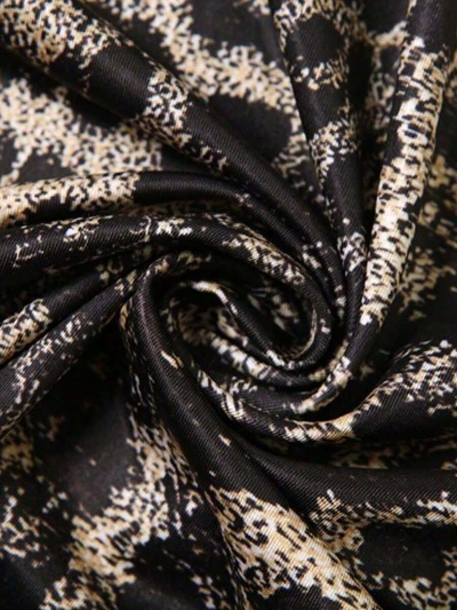 Dresses For WomenLeopard Print Strapless Maxi Dress High-Waist Slim Fit Lace Panel Gown For Valentine's Date NightLoose And Comfortablevestidos De Mu