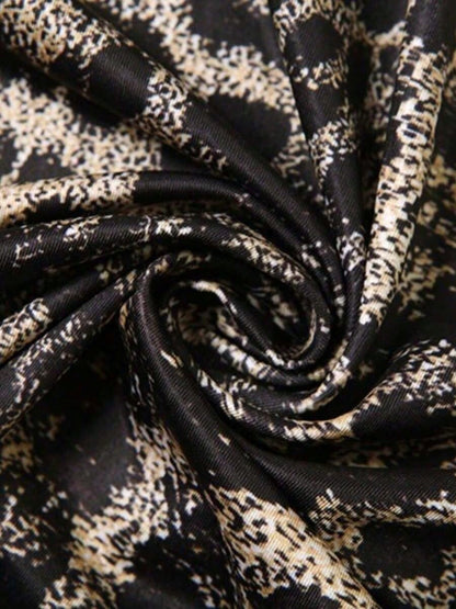 Dresses For WomenLeopard Print Strapless Maxi Dress High-Waist Slim Fit Lace Panel Gown For Valentine's Date NightLoose And Comfortablevestidos De Mu