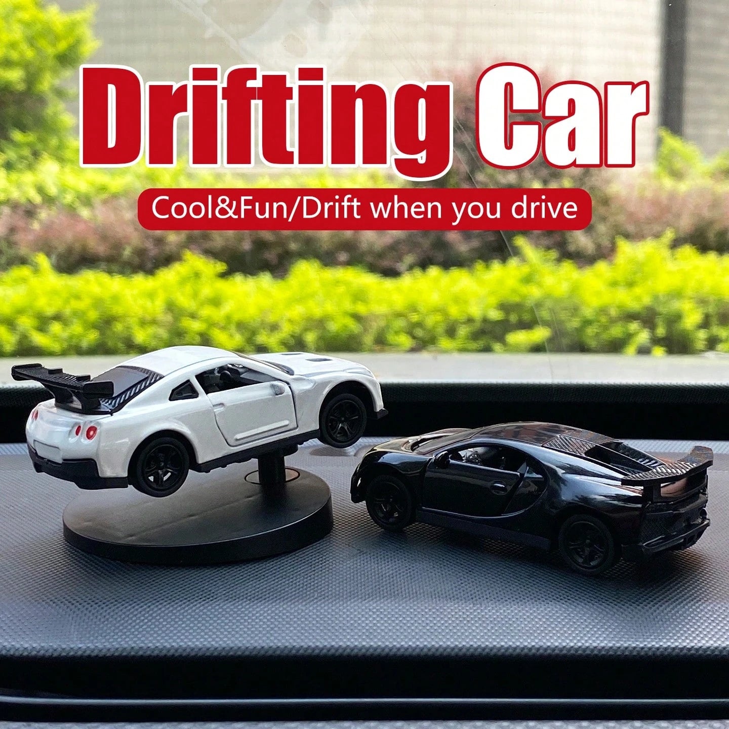 Drifting Moving Turning Swinging Fishtailing Car Tail Wagging Swaying Cool Fun Car Ornaments Dashboard For Men Race Sports Racing Vehicle Interior Accessories Inside Decor Funny Gift New Car Drivers A