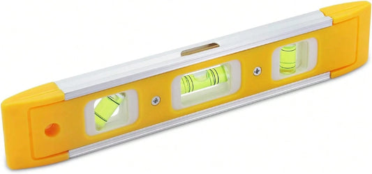 DTDNZKN 9" (23cm) Torpedo Level Magnetic With 3 Bubble Spirit Levels| (45,90,180 Degree) Small Leveling Tool- Ideal For Hanging Pictures
