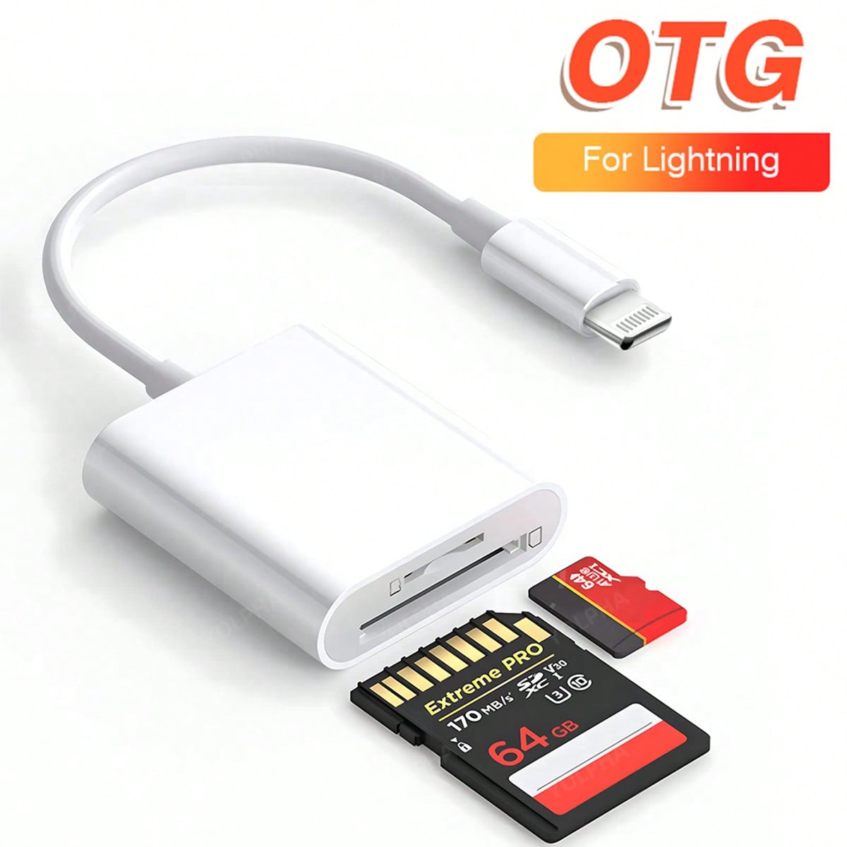 Dual Slot SD/TF Card Reader Adapter, Camera Viewer SD Card Adapter, Universal Portable Plug And Play Type-C/Lightning Port Compatible With IPhone 17/16/15/14/13/12/11/XS/8/7/6/IPad, And Other Smartpho