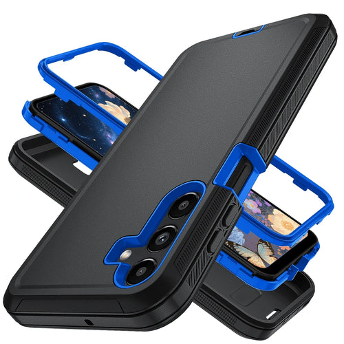 Durable Shockproof Protective Case For Series Phones- Black/Blue, Heavy-Duty Dual-Layer Shock-Absorbing Protective Shell, With Port Dust-Proof And Scratch-Resistant, Compatible With IPhone Series, Un