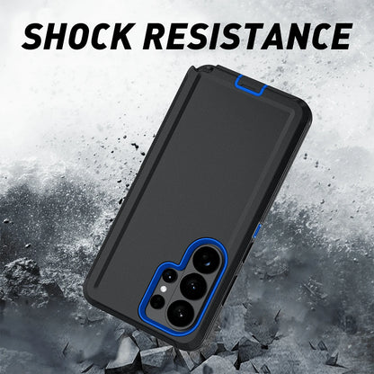 Durable Shockproof Protective Case For Series Phones- Black/Blue, Heavy-Duty Dual-Layer Shock-Absorbing Protective Shell, With Port Dust-Proof And Scratch-Resistant, Compatible With IPhone Series, Un