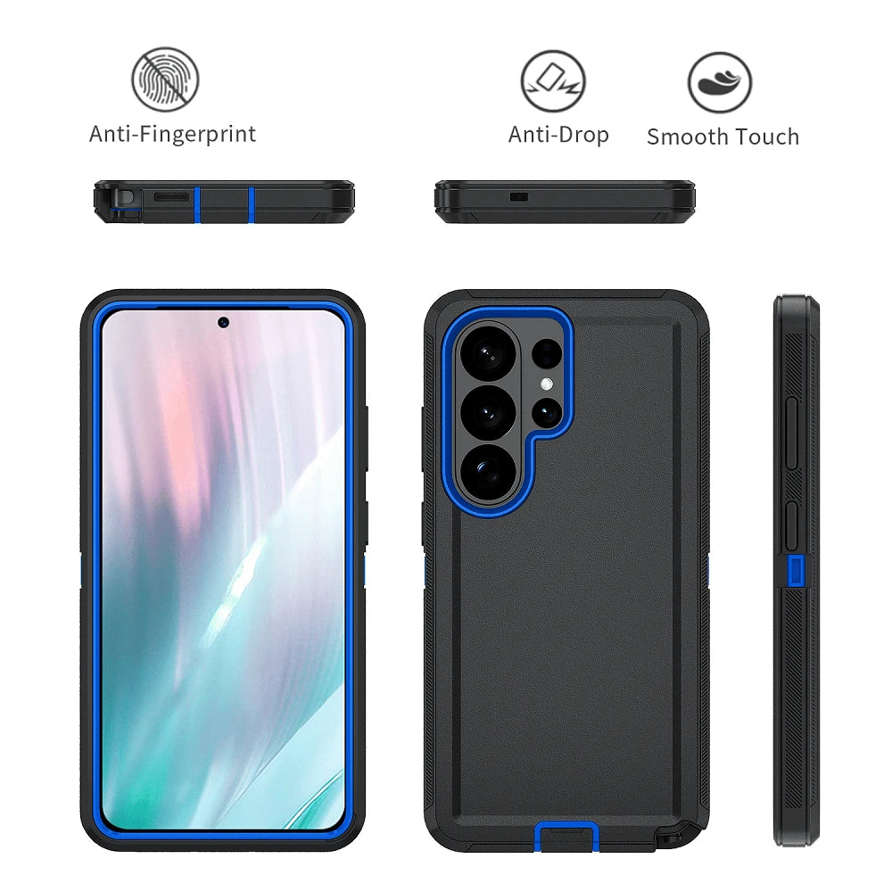Durable Shockproof Protective Case For Series Phones- Black/Blue, Heavy-Duty Dual-Layer Shock-Absorbing Protective Shell, With Port Dust-Proof And Scratch-Resistant, Compatible With IPhone Series, Un