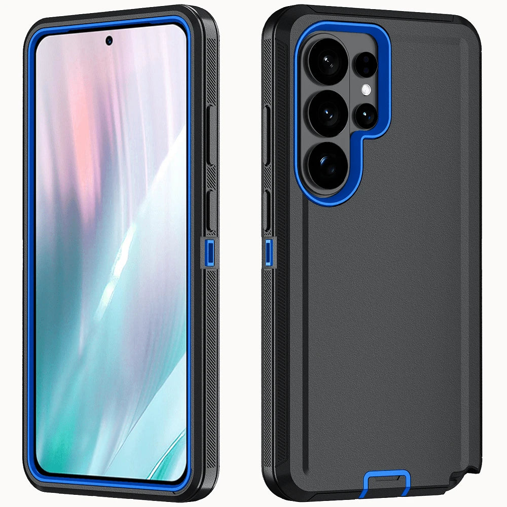Durable Shockproof Protective Case For Series Phones- Black/Blue, Heavy-Duty Dual-Layer Shock-Absorbing Protective Shell, With Port Dust-Proof And Scratch-Resistant, Compatible With IPhone Series, Un