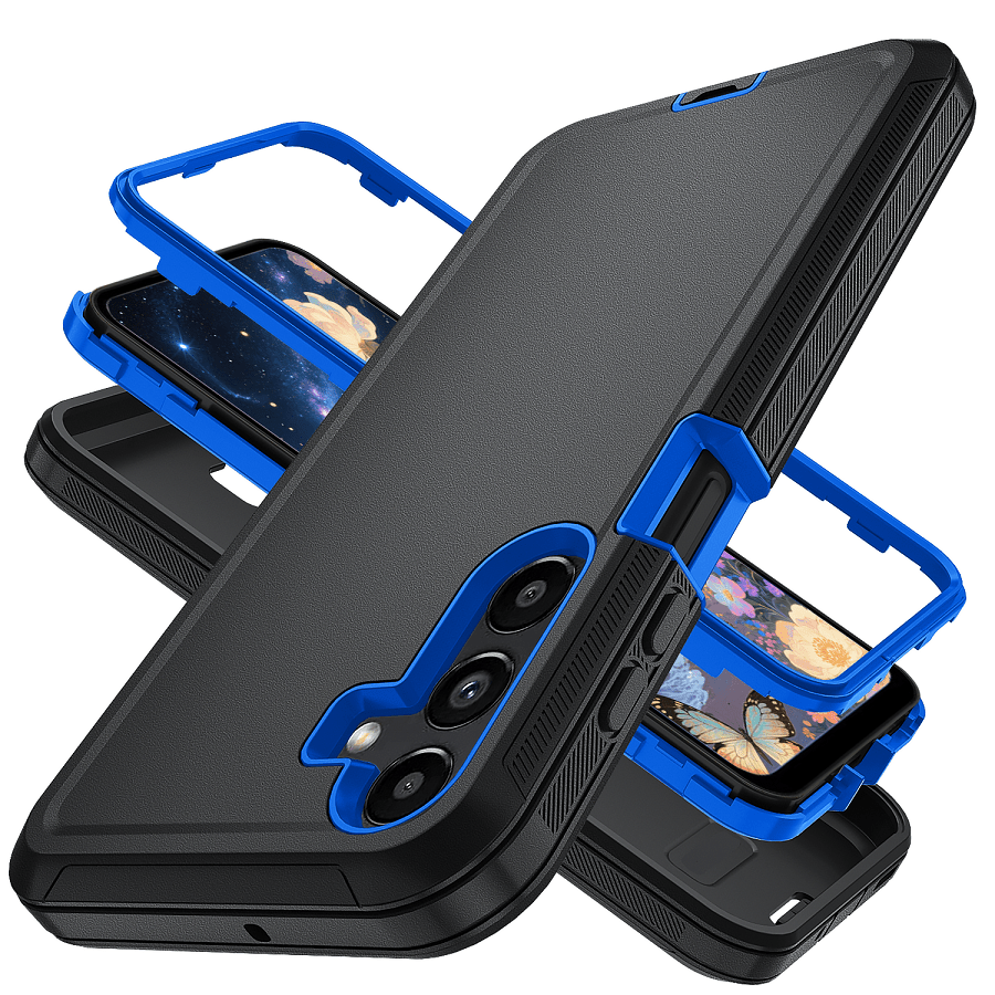 Durable Shockproof Protective Case For Series Phones- Black/Blue, Heavy-Duty Dual-Layer Shock-Absorbing Protective Shell, With Port Dust-Proof And Scratch-Resistant, Compatible With IPhone Series, Un