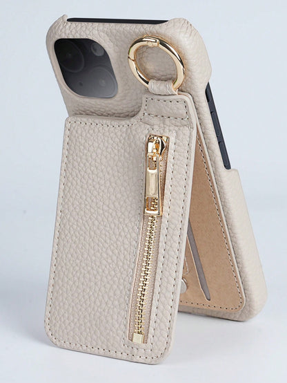 eaacaa 1pc Wallet-Style Stand Multi-Card Slot Coin Zipper Pouch PU Flip Cover Phone Case Compatible With Apple 17e 17ProMax 16ProMax 16Pro 16Plus 15ProMax 15plus 13ProMax 13pro 13Mini 14ProMax 14Pro 1