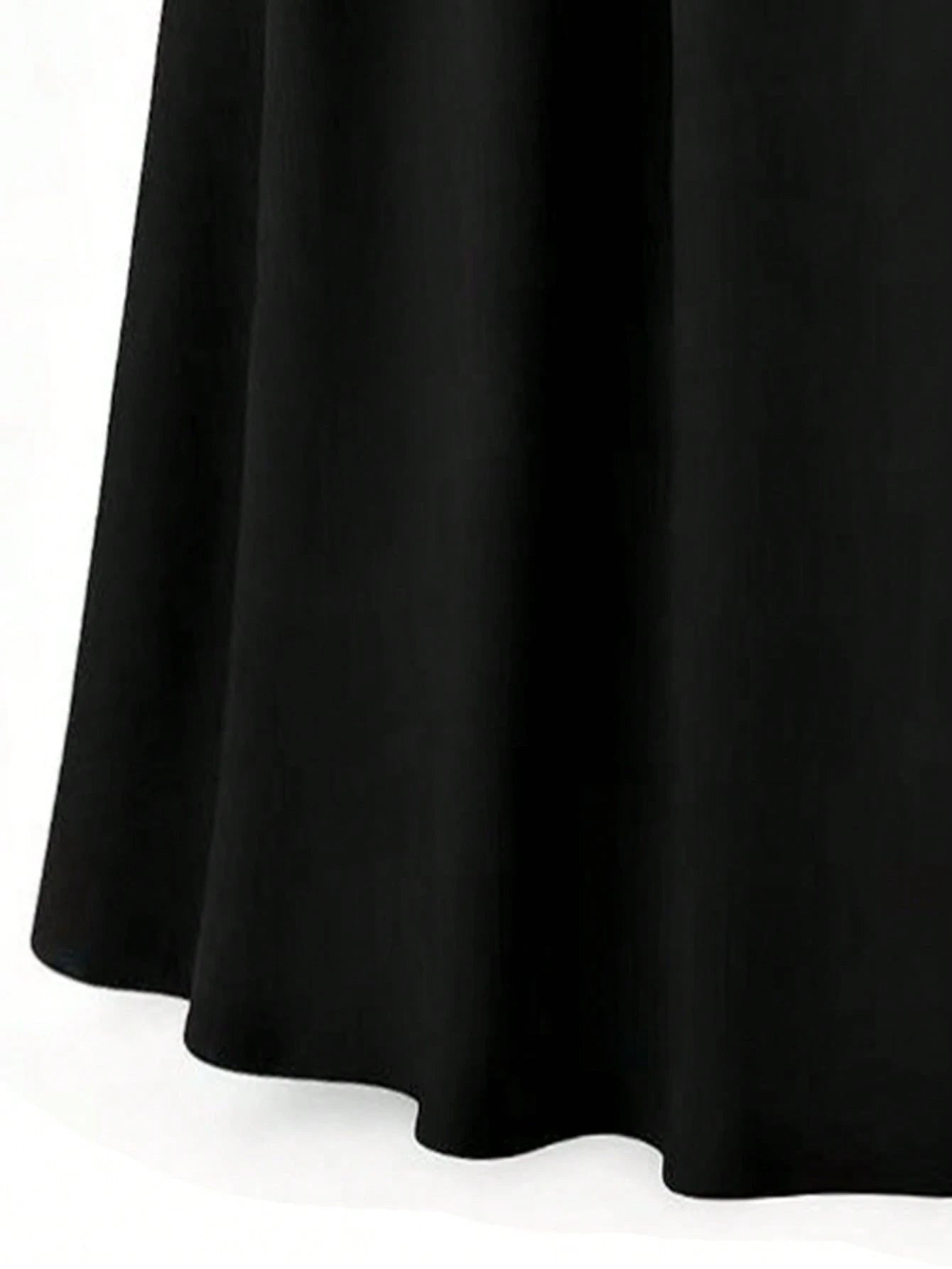 EARO Women's High Waist Slimming Gray Versatile Casual Commuter Skirt, Loose Design With Adjustable Waistband, A-Line Skirt Black Spring
