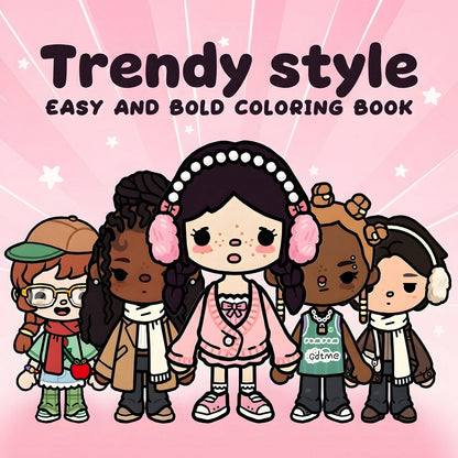 Easy And Bold Coloring Book, Drawing And Learning Supplies, 24-Page Coloring Book, Suitable For Couples, Families And Schools, Ideal Christmas, Halloween, Valentine's Day, Easter, Birthday, Back-To-Sc
