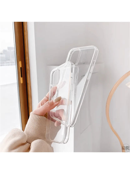 Easypie Selection Phone Case Compatible With 17 Air 11 12 13 14 15 16 360° Drop-Proof Transparent Large Hole Mobile Phone Case Highly Transparent Without Yellowing. Precise Cover 14 13 15 16 Promax H