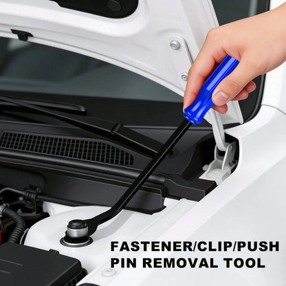 EldHus 5 Pcs Car Trim Removal Tool Kit Upholstery Tools, Auto Clip Removal Pry Tool For Door Dash Dashboard Panel Fastener Remover, Push Pin Puller Body Repair Tools, Red-Blue