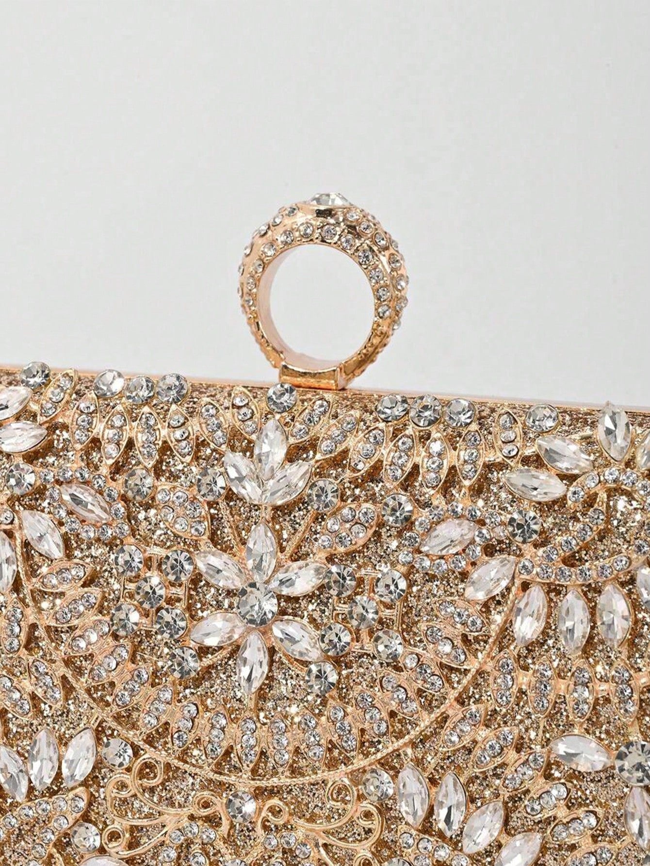 Elegant Women's Crystal Decorated Evening Clutch, Luxury Glittering Box-Shape Handbag Suitable For Weddings, Galas, Formal Events, Party Purse, Women's Top Handle, Shoulder, Crossbody Bag, Perfectly M