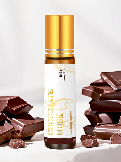 EMBRACEX. 10ml Chocolate Vanilla Essential Oil Roll-On Bottle- Chocolate Musk Fragrance Oil, Intimate Musk Scent, Suitable For Women| Long-Lasting Aroma, Suitable For Diffusers, Humidifiers And Cand