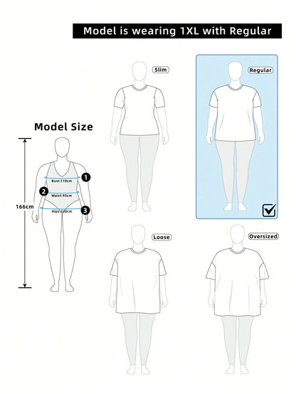 EMERY ROSE Plus Size Women's Early Spring Short Sleeve Long Military Green T-Shirt