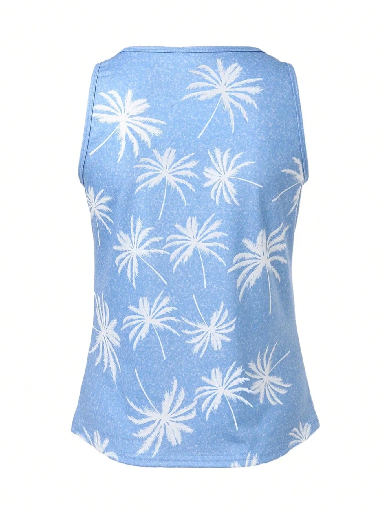 EMERY ROSE Women's Palm Tree Printed Tank Top Graphic Tees Women Tops