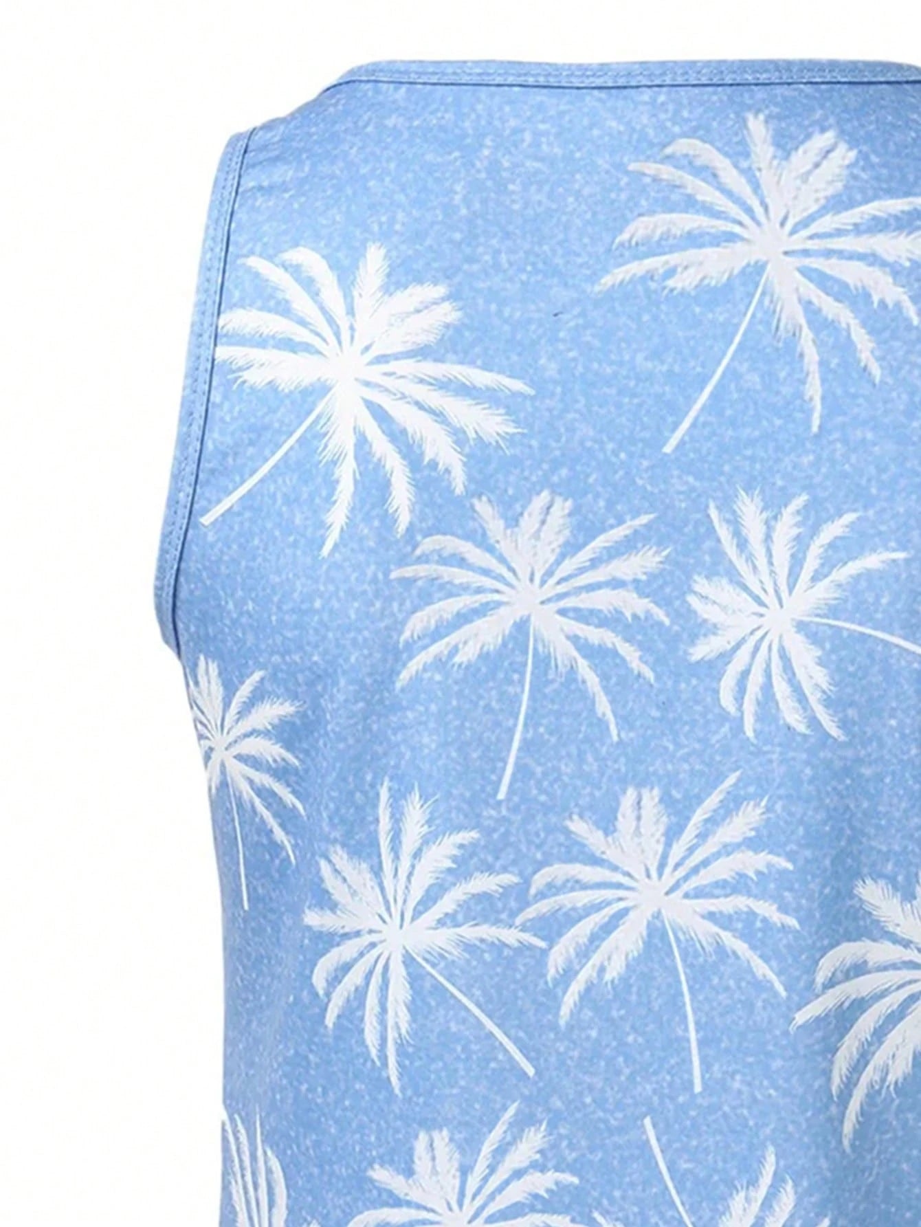 EMERY ROSE Women's Palm Tree Printed Tank Top Graphic Tees Women Tops